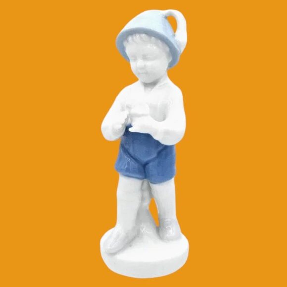 Vintage Gerold Porzellan Boy & Snail Bavaria West Germany - Picture 3 of 7